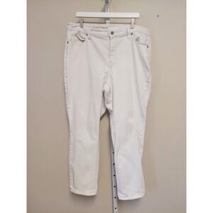 Talbots Flawless High-Waist Straight-Leg Jeans White 18WP Plus Petite